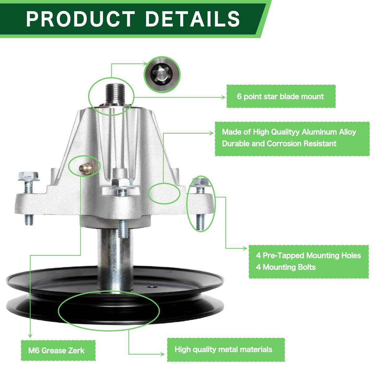 TENGMUJX Huskee LT-46 spindle assembly for maintenance
