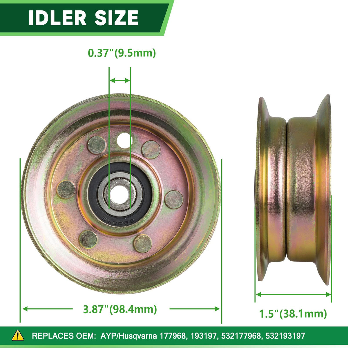 TENGMUJX idler pulley 195945 for steady belt tracking
