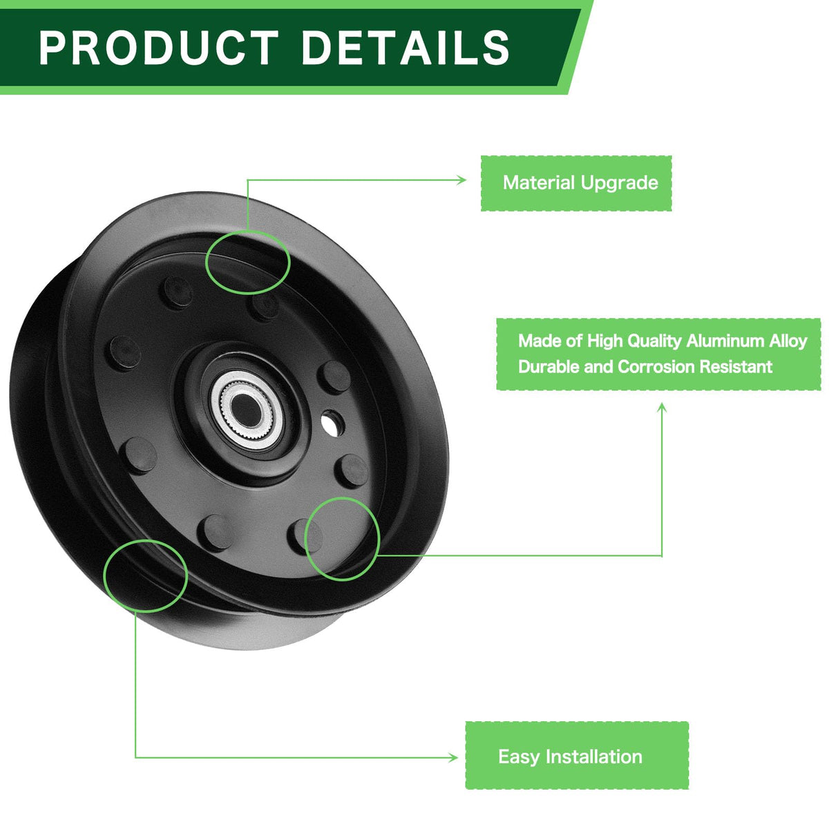 TENGMUJX corrosion-resistant pulley ready for outdoor use.