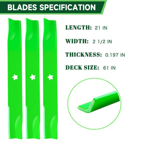 TENGMUJX mower blade fitment for Husqvarna 61-deck easy replacement
