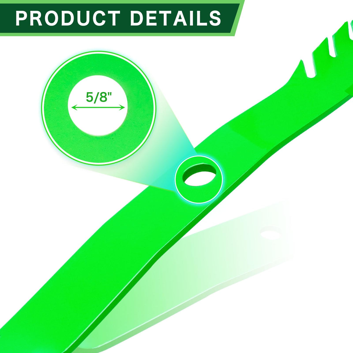 TENGMUJX precision-cutting edge blade for cleaner mulch and lawn work.