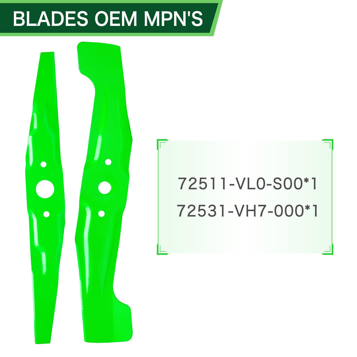 TENGMUJX precise fit for 21 inch mower decks and twin blades