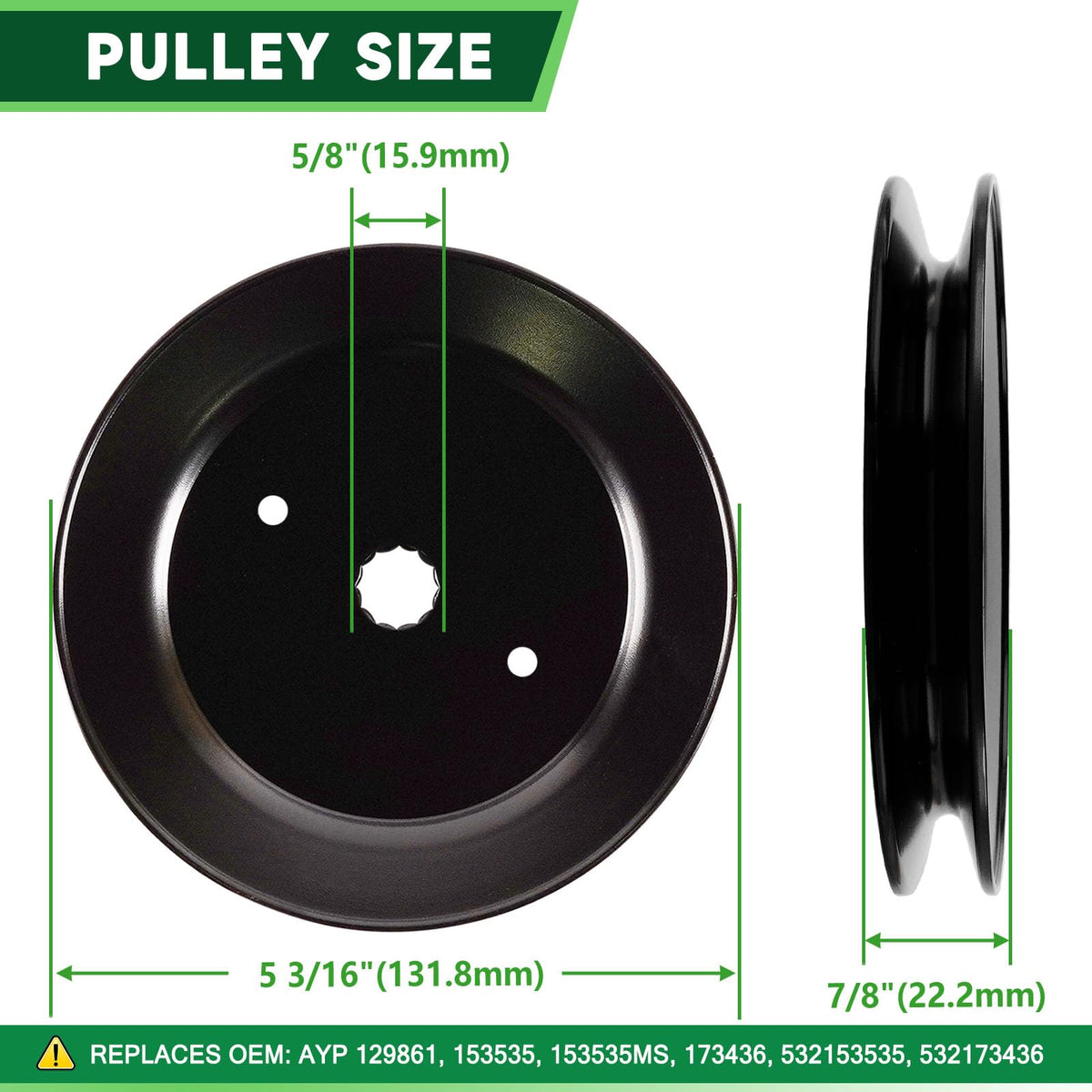 TENGMUJX pulley pair supports consistent belt drive and lawn mowing results