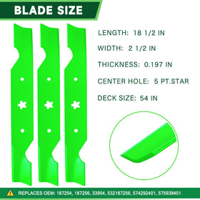 TENGMUJX replacement blades: three-pack for even mowing results