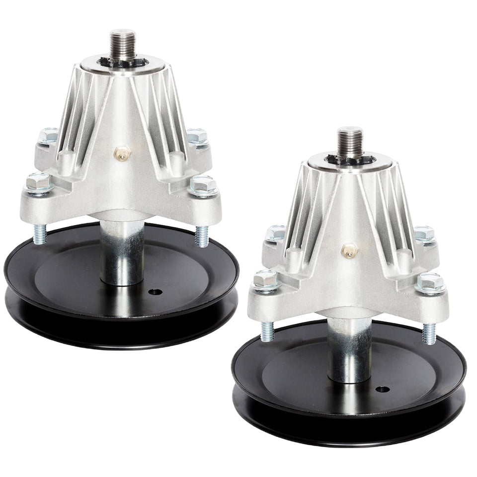 TENGMUJX spindle assembly in a 2-pack for versatile mower compatibility.