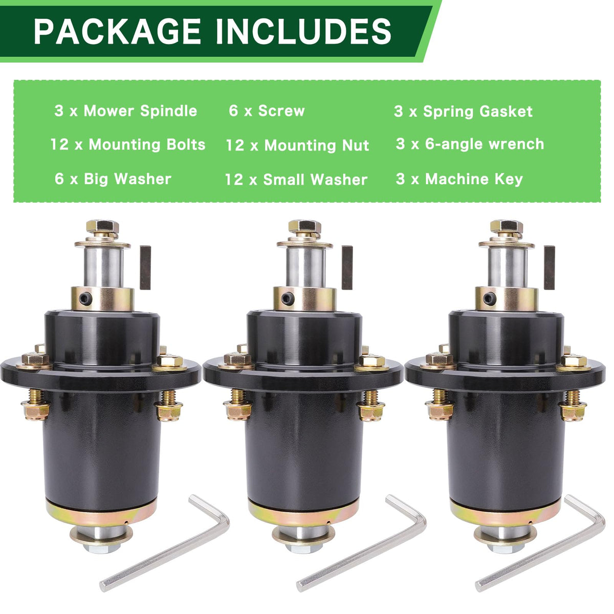 TENGMUJX spindle assembly supports easy home installation.