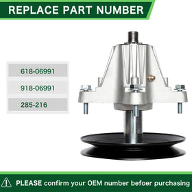 TENGMUJX spindle assembly compatible with MTD platforms for broad lawn tractor use.