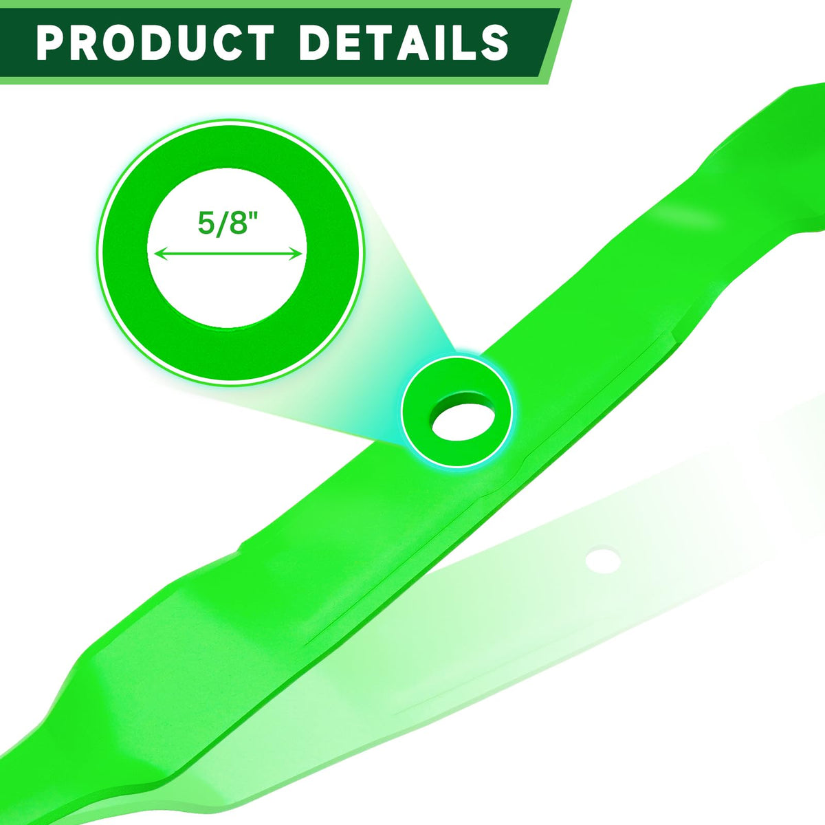 TENGMUJX TimeCutter 42-inch blade close-up shows sharp edges