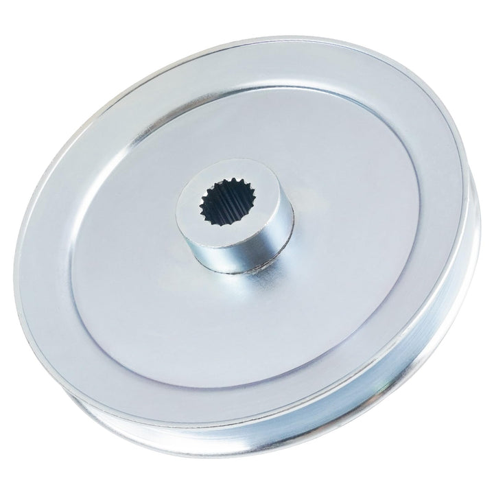 TENGMUJX transaxle pump drive pulley with rugged build for durable lawn mower performance.
