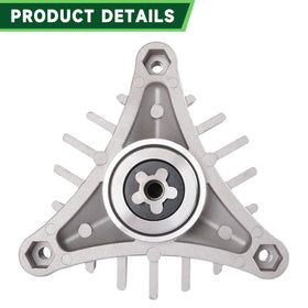 TENGMUJX two-pack lawn-mower spindle highlights ready-to-install replacement parts