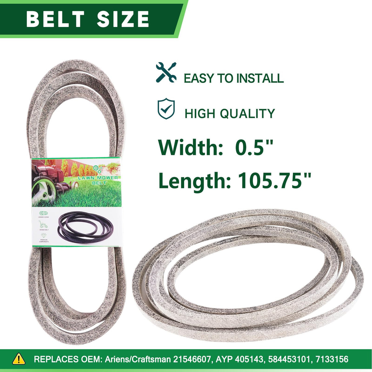 TENGMUJX compatible with Husqvarna YTH22V46 for easy replacement.