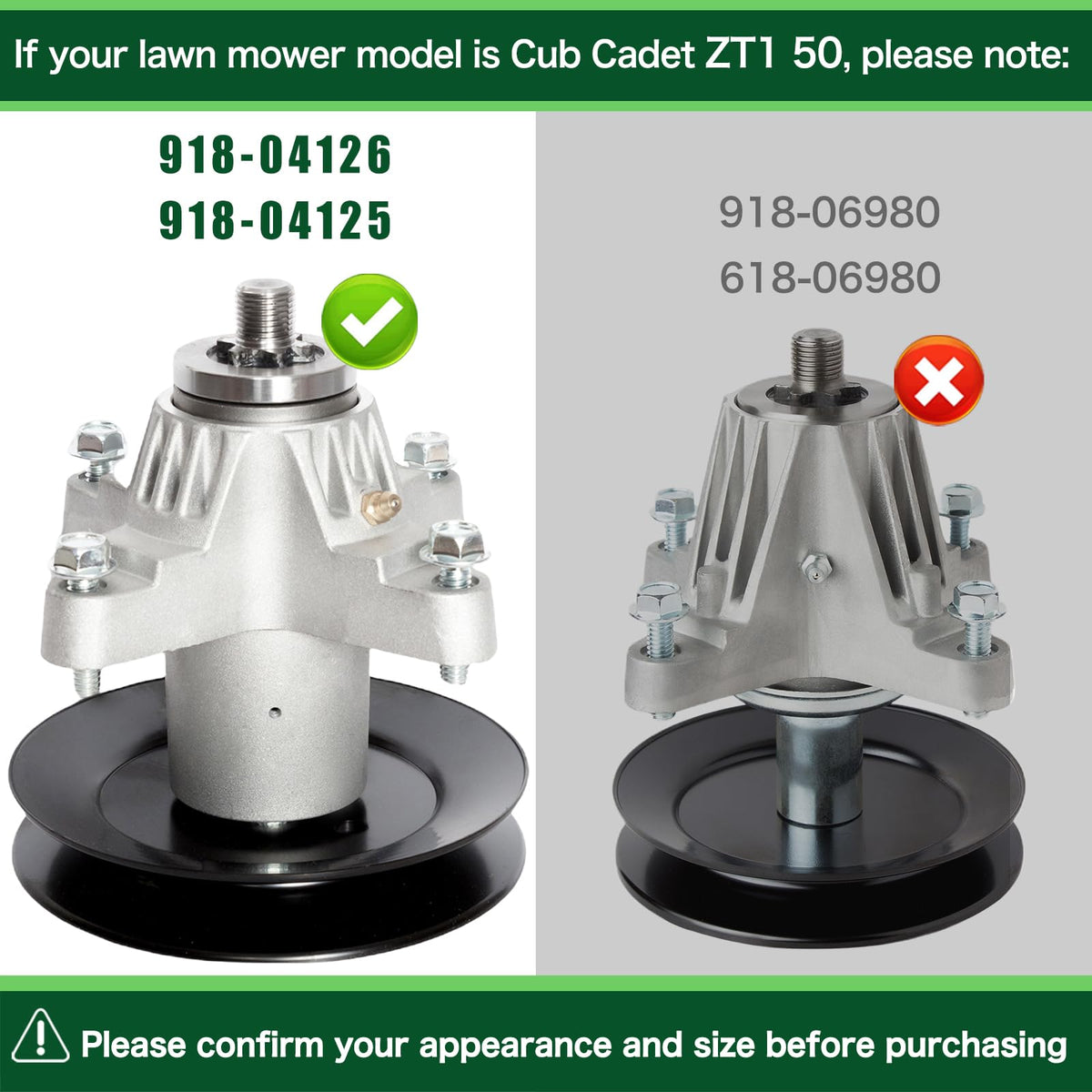 TENGMUJX zt50-compatible deck parts support versatile zero-turn performance.