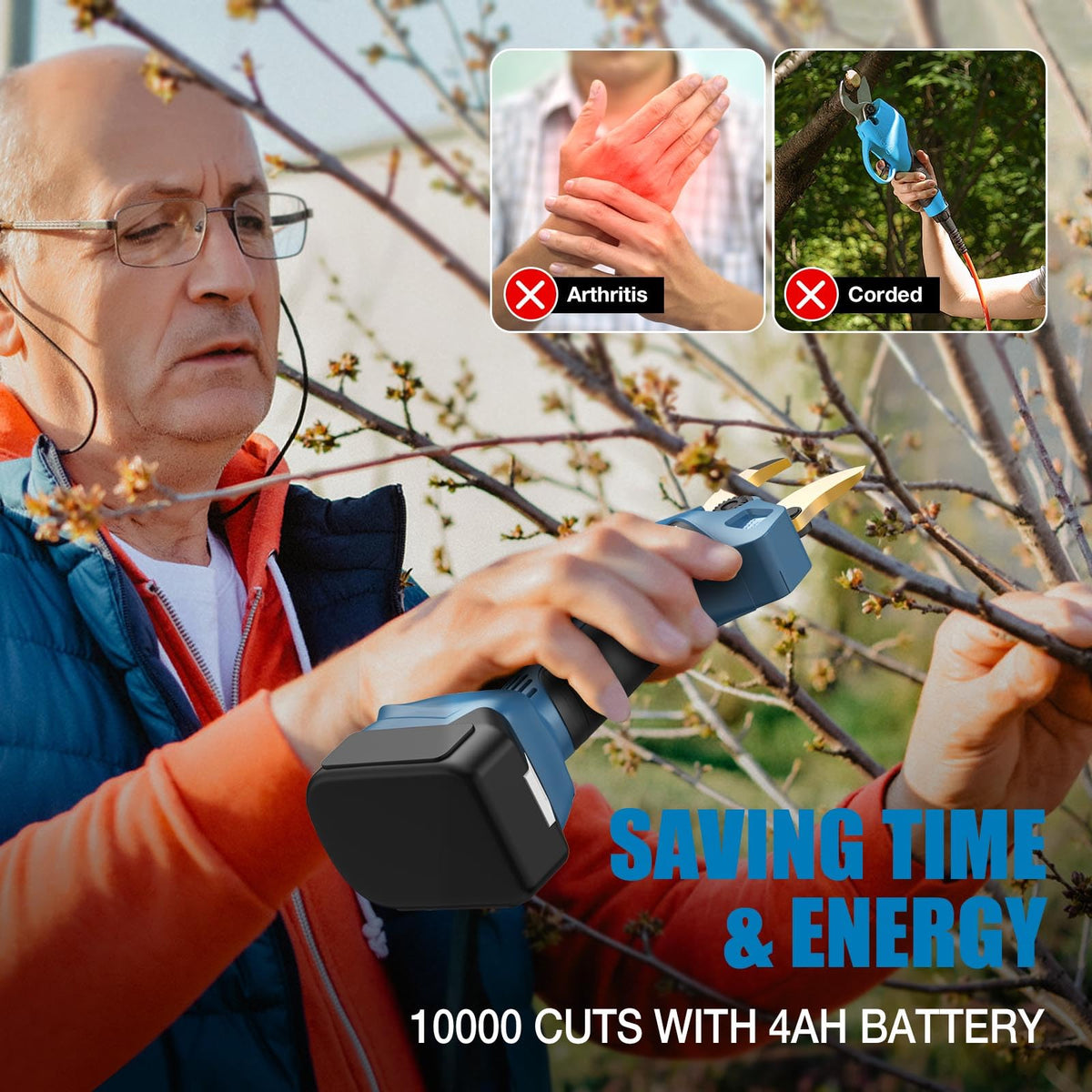 TengXcel safety lock prevents accidental activation during pruning