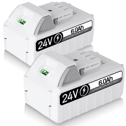 TenHutt 24V 6.0Ah replacement battery for Sun Joe with extended runtime.