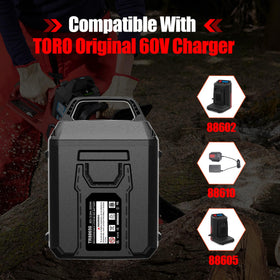TenHutt battery installed in Toro Flex Force system; reliable compatibility.