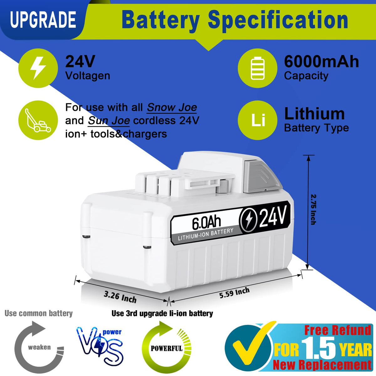 TenHutt high-capacity 24V battery powering pruning tasks smoothly.
