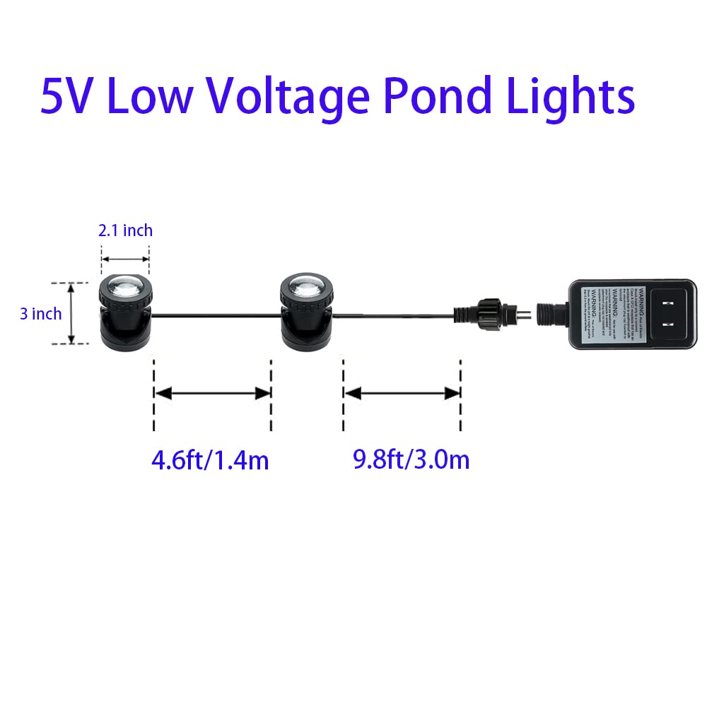 TENSUL corded pond light provides reliable lighting even on cloudy or rainy days.