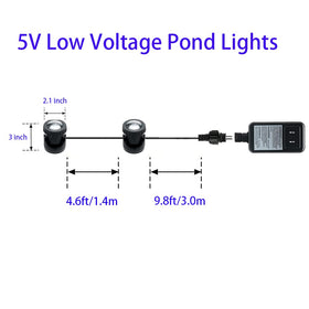 TENSUL corded pond light provides reliable lighting even on cloudy or rainy days.