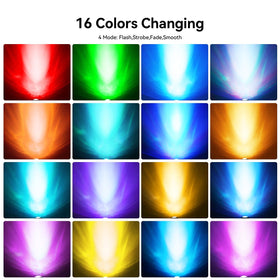 TENSUL pond light with remote control for easy color tuning.