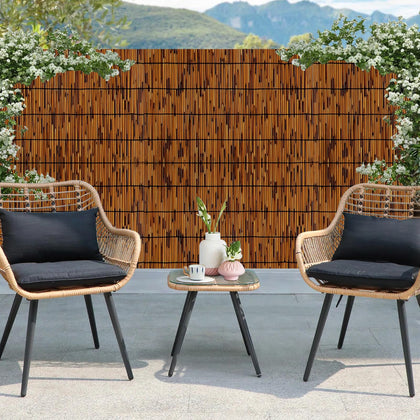 TENTONUP bamboo reed fencing privacy roll enhances outdoor seclusion with natural appeal.