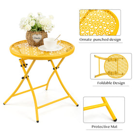 TeoKJ travel-ready foldable table fits under beds or doors.