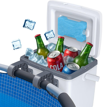 Tepsmigo 13L insulated poolside cooler with secure lid keeps drinks cold