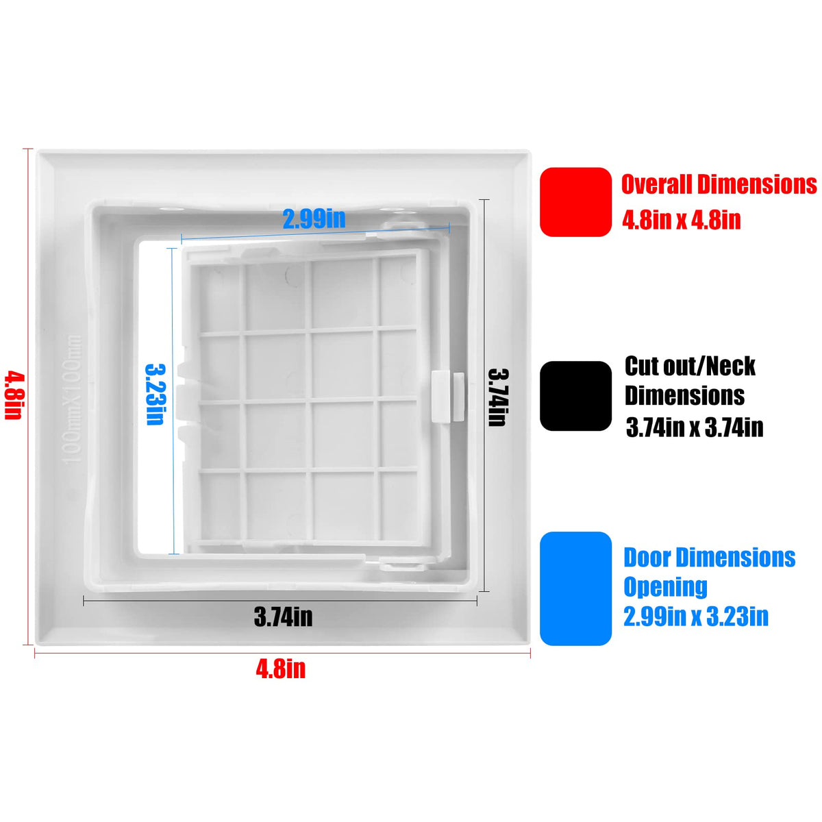Teqooza reversible installation panel for flush or surface mounting