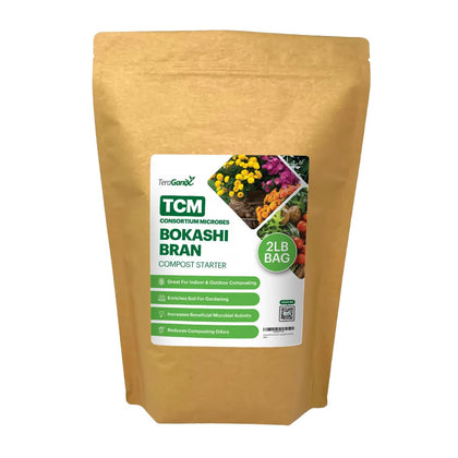 Teraganix Bokashi Bran Premium packaging ready for quick composting.