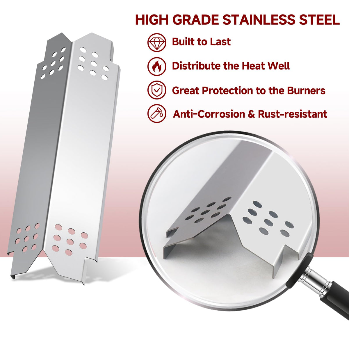 Terefour heat plate set for Nexgrill 4-burner, durable and reliable.