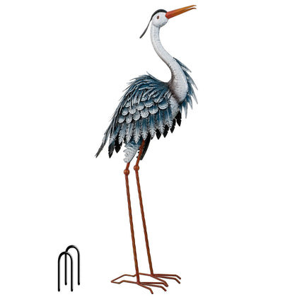 TERESA'S COLLECTIONS blue heron sculpture 24-5 inch ideal for outdoor yard focal point