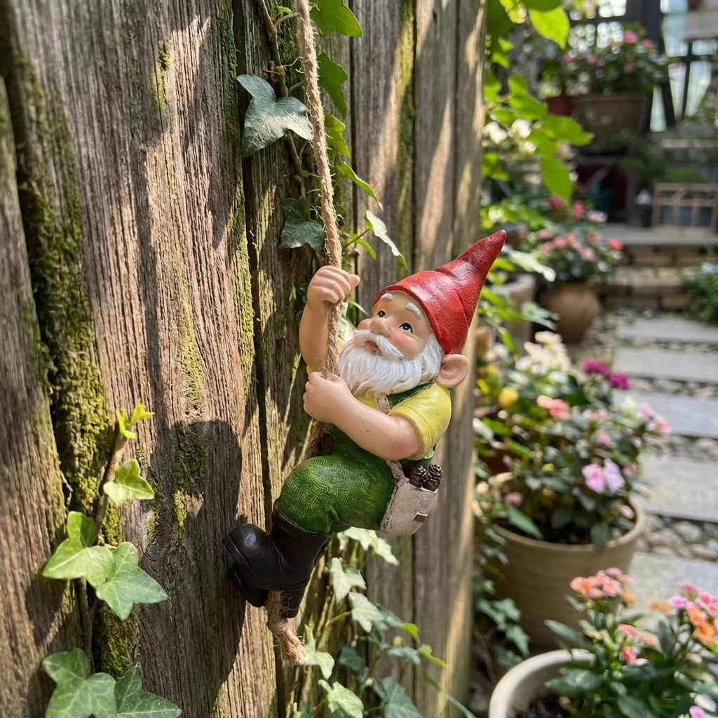 TERESA'S COLLECTIONS charming gnome outdoor decor for front yards and gates.