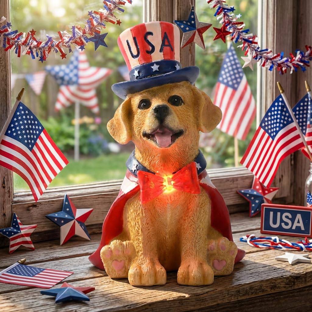 Teresa's Collections gift for patriots decor dog suitable for holidays