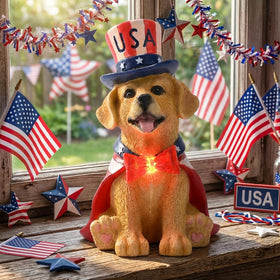 Teresa's Collections gift for patriots decor dog suitable for holidays