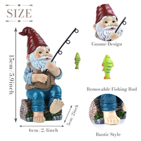 TERESA'S COLLECTIONS gnome 6-inch compact size fits porches and shelves.
