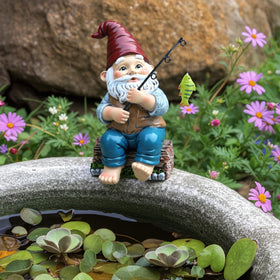 TERESA'S COLLECTIONS gnome hand-painted details highlight craftsmanship for garden displays.