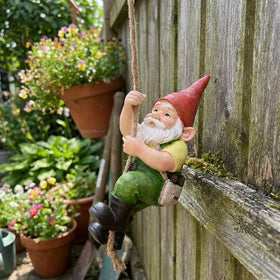 TERESA'S COLLECTIONS 5.9-inch gnome fits tight spaces in yards or entryways.