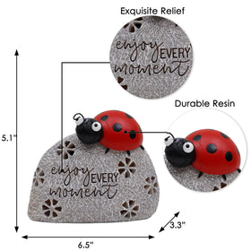 Teresa's Collections indoor/outdoor decor versatile ladybug statue for gardens and patios