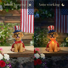 Teresa's Collections indoor outdoor patriotic dog display for seasonal decor