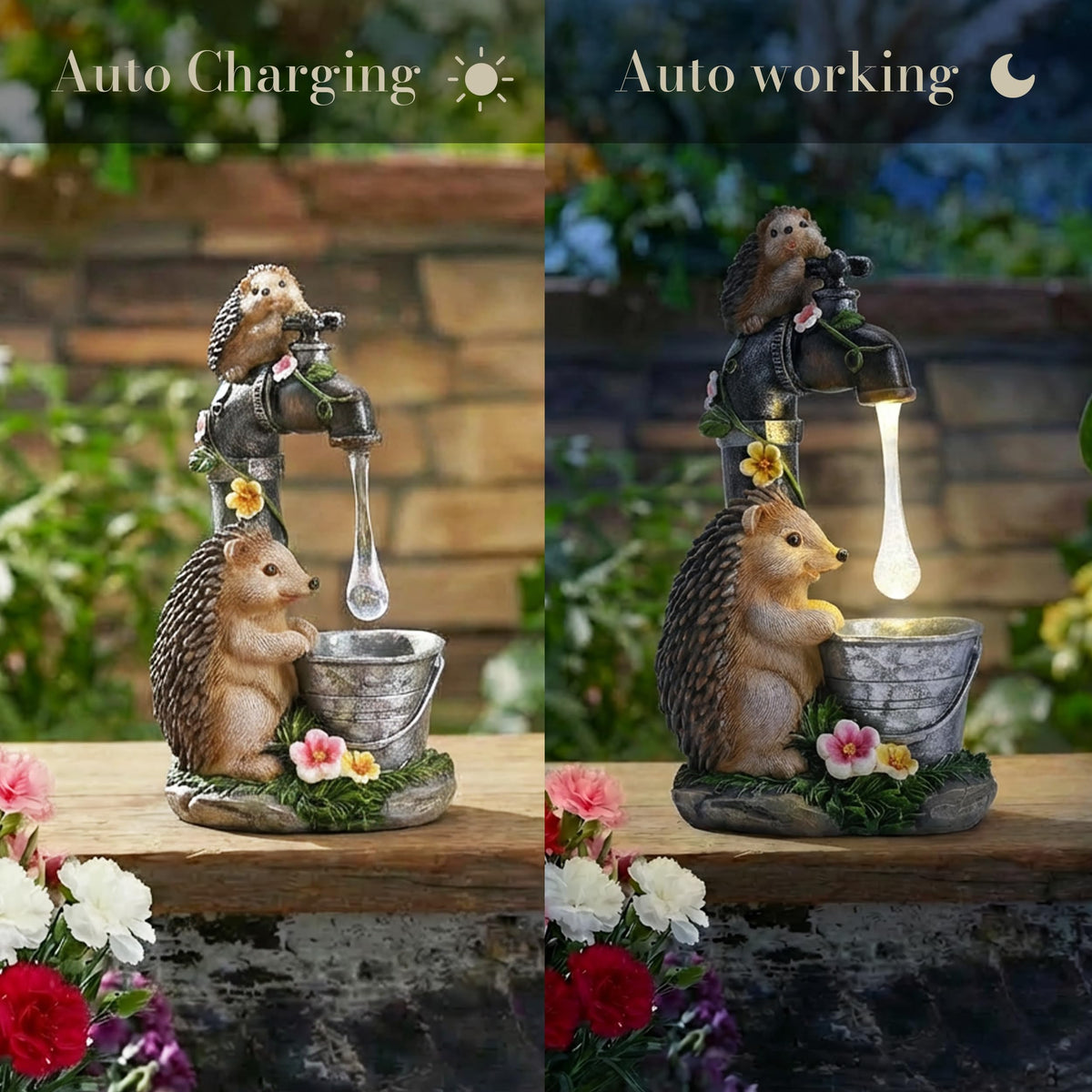 TERESA'S COLLECTIONS outdoor hedgehog statue withstands weather year-round.