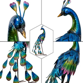Teresa's Collections weather-resistant metal sculpture withstands outdoor elements.