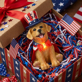Teresa's Collections weather-resistant resin dog statue for outdoor and indoor use