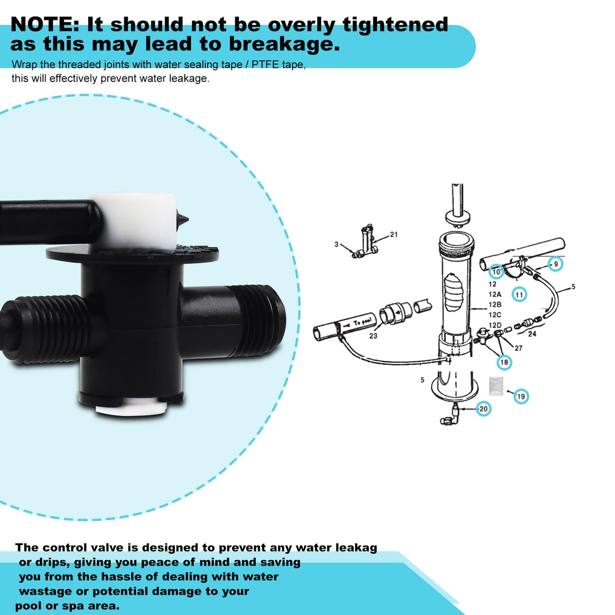TERGTIRY R172064 flow management for efficient pool and spa dosing.