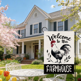 Terkki Outdoor flag in garden setting; adds farmhouse style to yard and gate areas.
