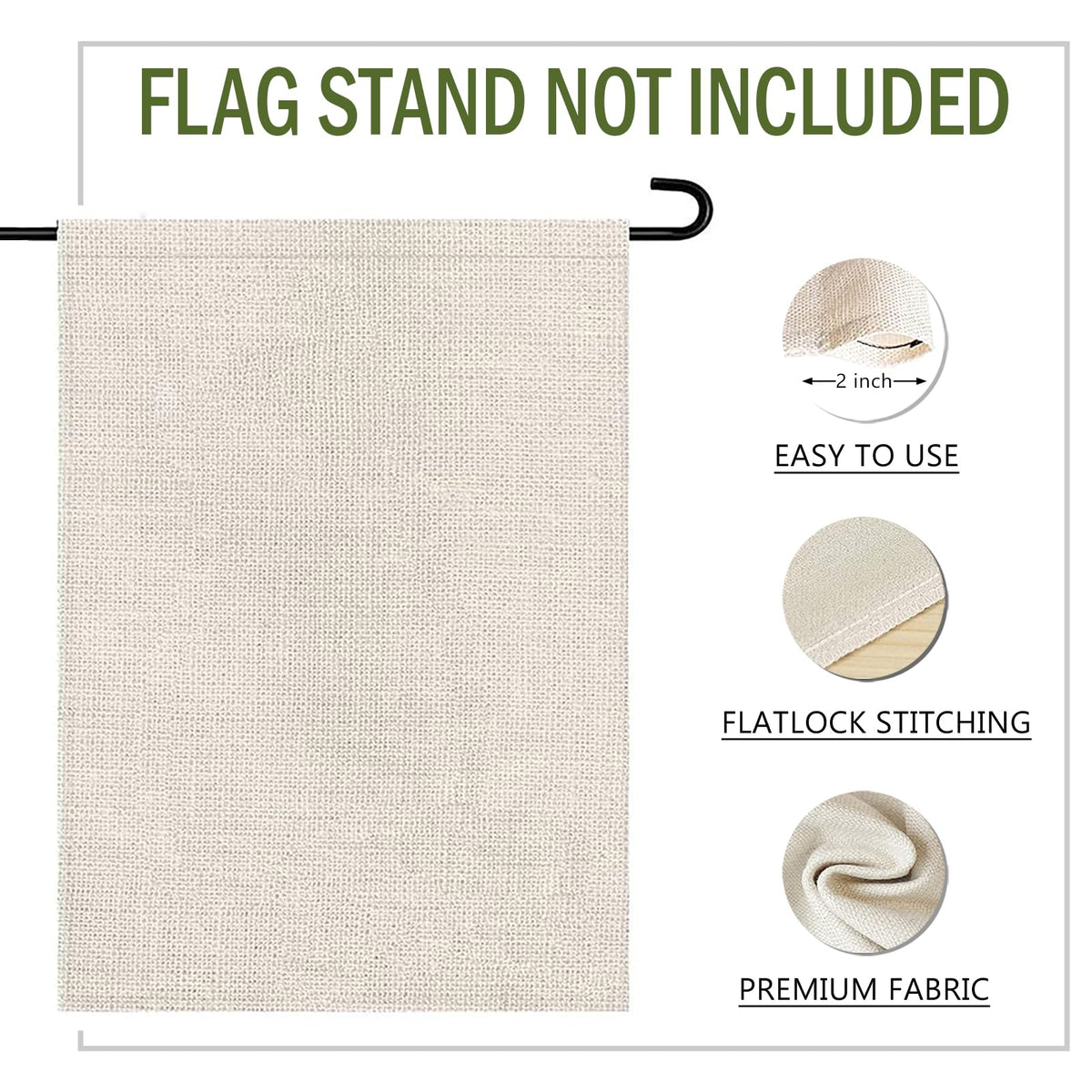 Terkki Welcome Farmhouse Rooster flag close-up; premium dye resists fading in sun and rain.