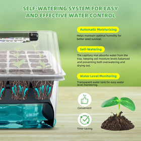 Terronix BPA-free PET dome lid provides durable, stable germination environment.