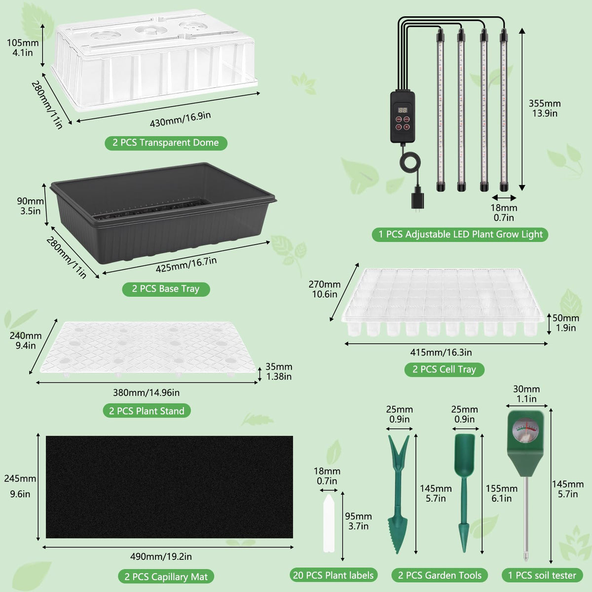 Terronix LED grow light strips deliver bright, efficient spectrum for strong seedlings.