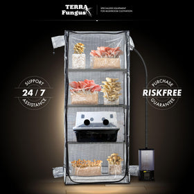 Terra Fungus Martha Tent assembled full view presents complete grow cabinet solution