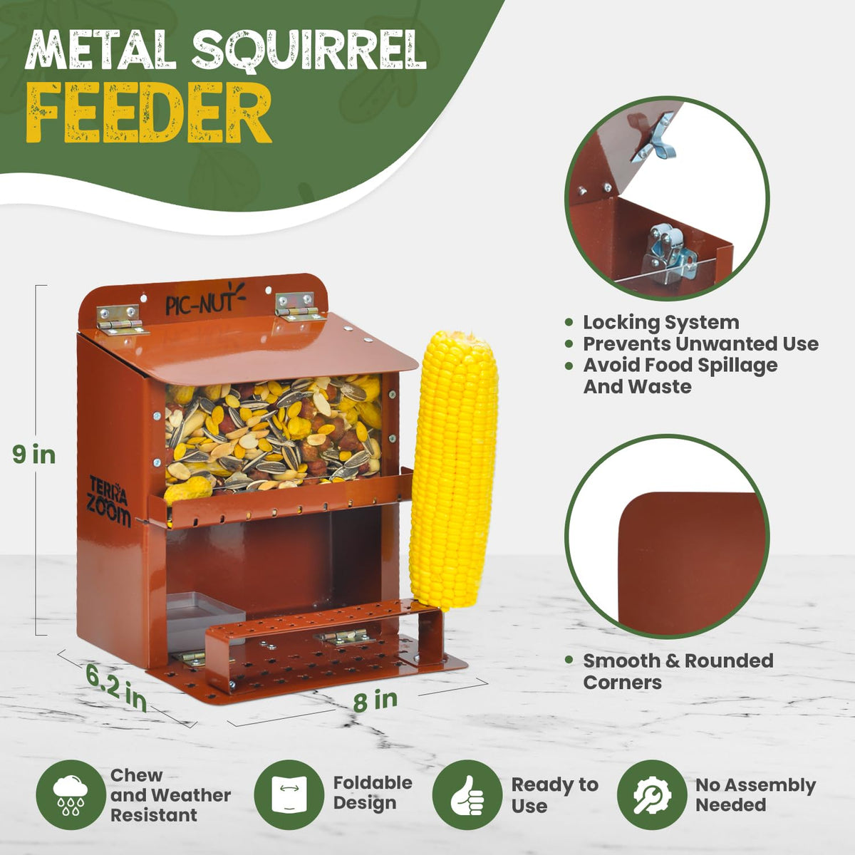 Terra Zoom chipmunk nuts bar offering versatile wildlife feeding.
