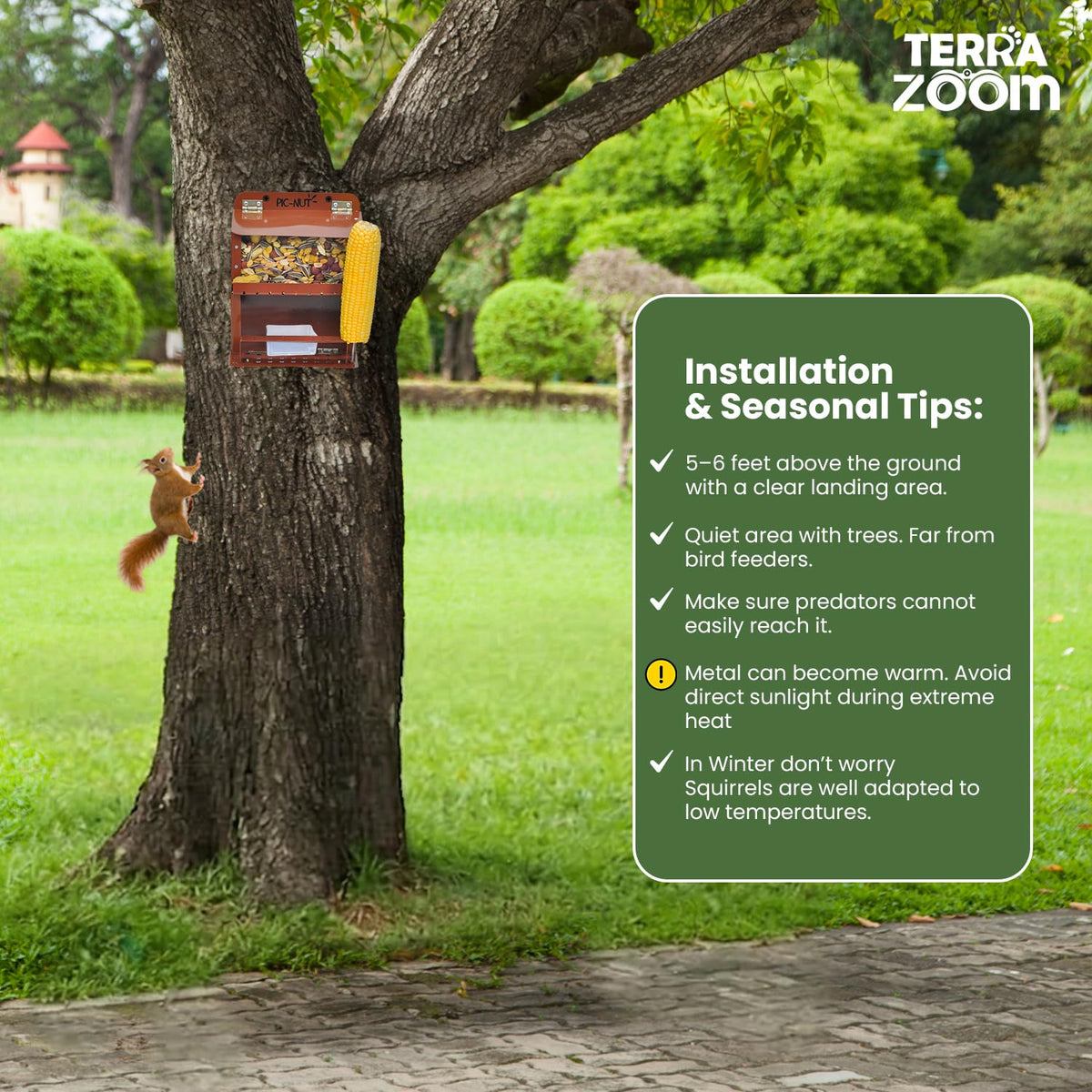 Terra Zoom easy hanging setup for quick outdoor installation.