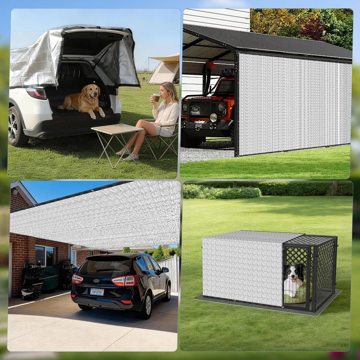 Installation kit included for Terralux aluminet shade cloth setup.